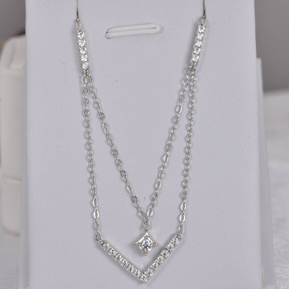 Certified Moissanite Adorable Necklace Pendant 16" - Picture 1 of 4